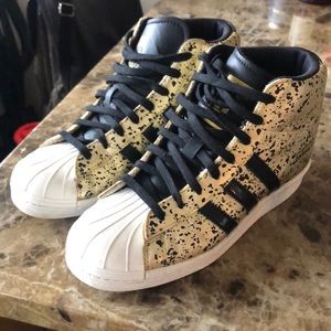 Womens Adidas Gold Wedge Sneaker